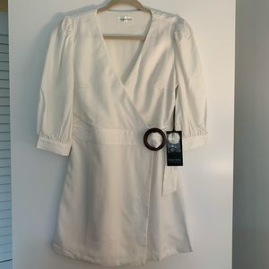 Revolve White Wrap Mini Dress S
